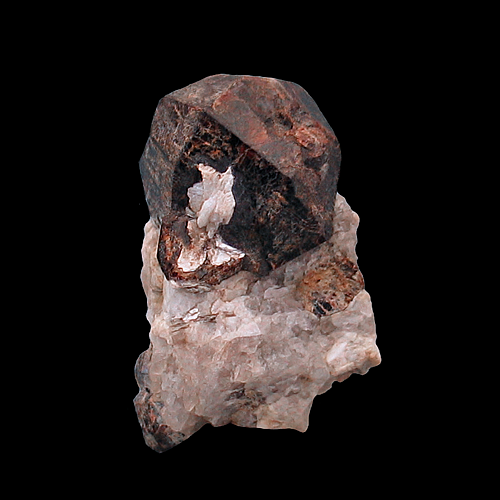 Almandine with Cleavelandite on Quartz & Albite, Southern Pacific Silica Quarry, Nuevo, Lakeview Mountains, Riverside County, CA