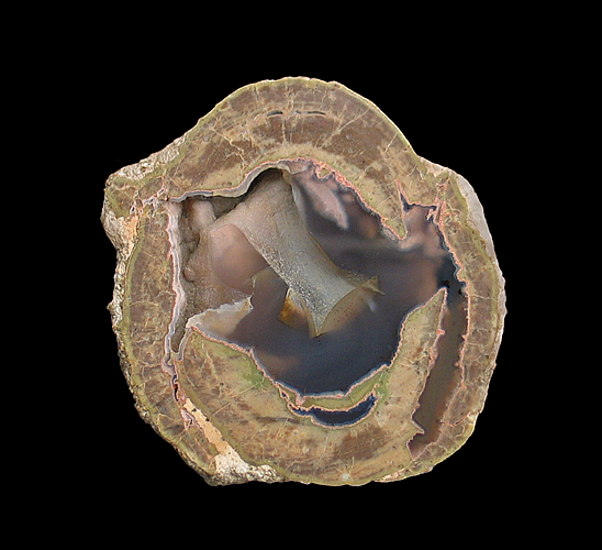 Agate & Chalcedony geode, Hauser Beds, Thumb Peak, Palo Verde Mining District, Palo Verde Mountains, Imperial County, CA