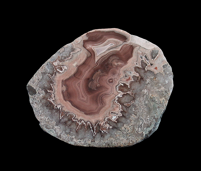 Agate & Quartz with Calcite, Setz Quarry, Idar, Idar-Oberstein, Birkenfeld, Rhineland-Palatinate, Germany