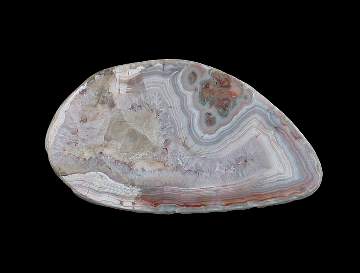 Agate with Calcite, Quartz & Hematite, Steinkaulenberg, Idar, Idar-Oberstein, Birkenfeld, Rhineland-Palatinate, Germany