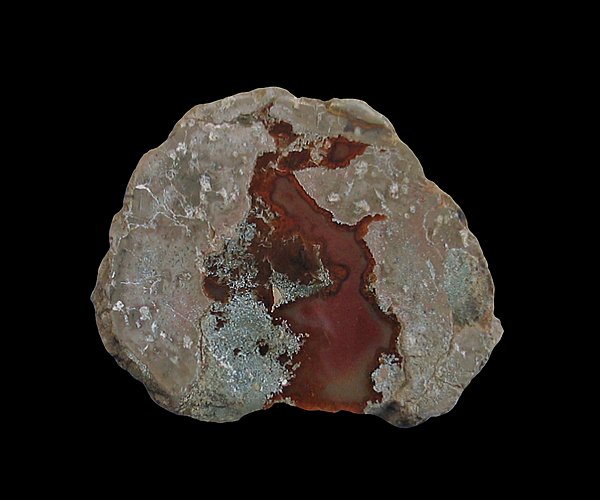 Agate with Celadonite, Kuhschnappel, Sankt Egidien, Zwickau District, Saxony, Germany