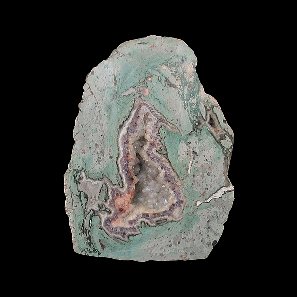 Agate with Quartz, Amethyst & Celadonite, Nesselhof, Schnellbach, Floh-Seligenthal, Schmalkalden-Meiningen District, Thuringia, Germany