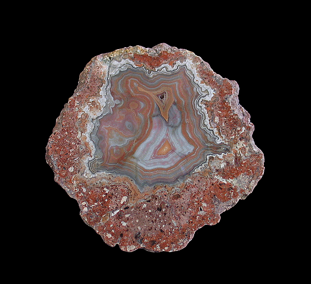 Agate with Quartz & Hematite, Nowy Kosci&oacute;l, Gmina Swierzawa, Zlotoryja County, Lower Silesian Voivodeship, Poland