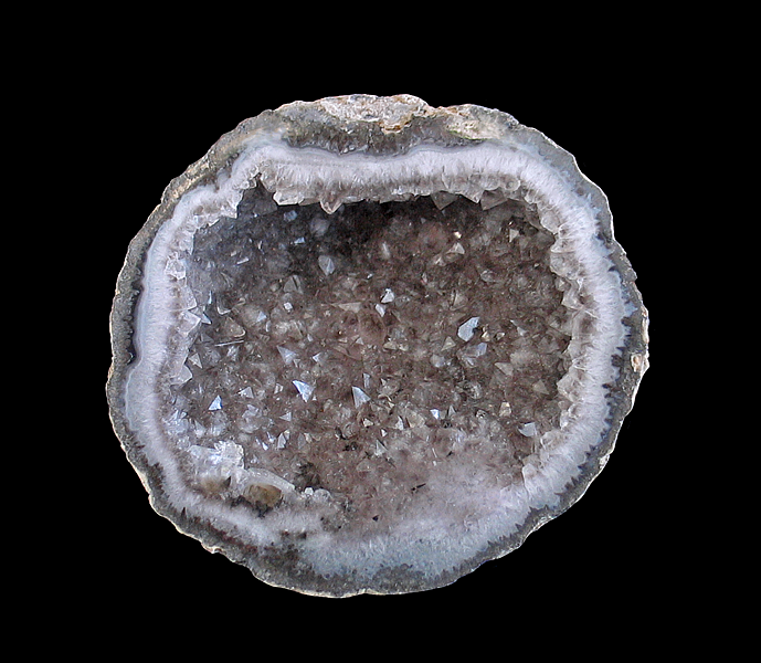 Quartz, Calcite & Chalcedony geode, Las Choyas, Aldama Municipality, Chihuahua, Mexico