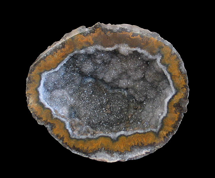 Quartz, Chalcedony & Siderite geode, Las Choyas, Aldama Municipality, Chihuahua, Mexico