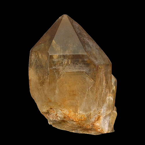 Citrine with Malachite, Quartz occurrence, Luena, Haut-Lomami, DR Congo