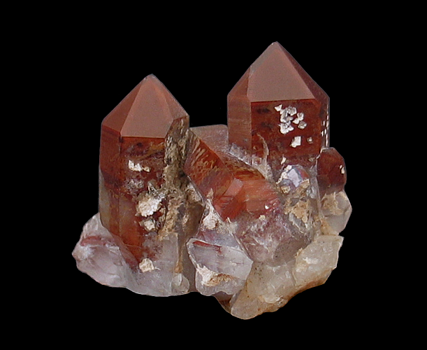 Quartz with Hematite inclusions, Crystal Park area, Crystal Park, El Paso County, CO